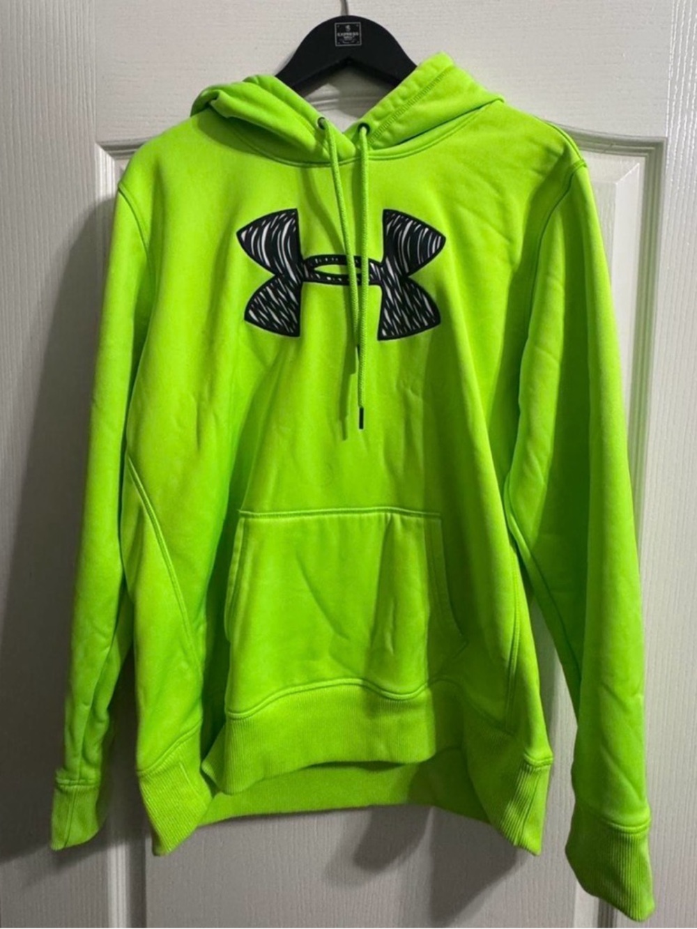 Under Armour Neon Lime Hoodie with Black Logo
